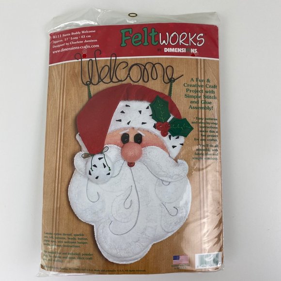 Dimensions Other - Dimensions Felt Works Santa Buddy Welcome Sign Kit